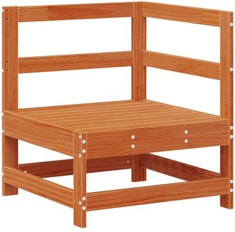 vidaXL Garden Corner Sofa Solid Pine Wood Wax Brown 62 x 62 x 70.5 cm vidaXL