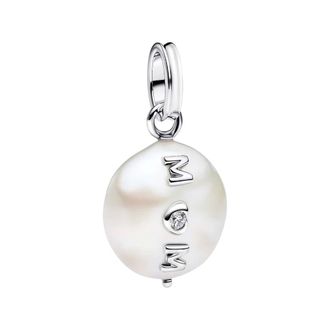Pandora Behandelde Zoetwater Gekweekte Barokparel Moeder Bedel - Dames - Accessoires - Wit - Maat: ONE Size