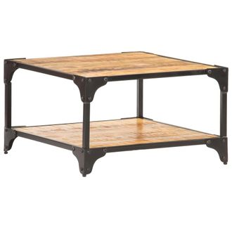 vidaXL Mesa De Centro De Madera Maciza De Mango 60x60x35 Cm Vidaxl