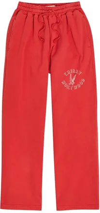 Cherry Los Angeles Hollywood Parachute Printed Cotton Sweatpants - Red - XL