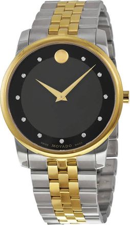 Movado Museum Black Dial Two-tone Mens Watch 0606879