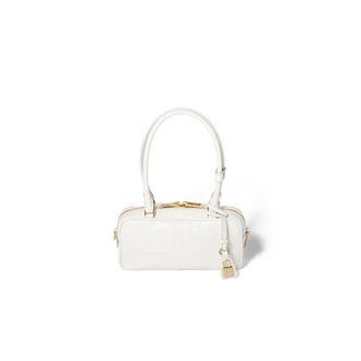 Miu Miu Beau Croco-embossed Leather Mini-bag, Woman, White