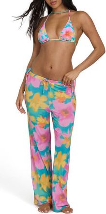 Billabong Lookin Fresh Print Cover-Up Pants in Ocean Spray at Nordstrom, Size X-Small
