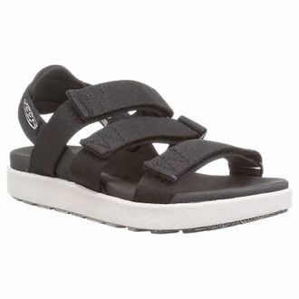 Keen Elle Strappy Textile Womens Hook and loop Sandals - Black Vapor - Size:UK 5