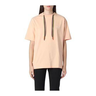 AMBUSH T-Shirts, female, Orange, Size: XS Drawstring Tee with Rope Detail