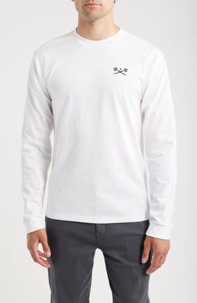 Dark Seas Go-To Embroidered Long Sleeve T-Shirt in White at Nordstrom, Size Xx-Large