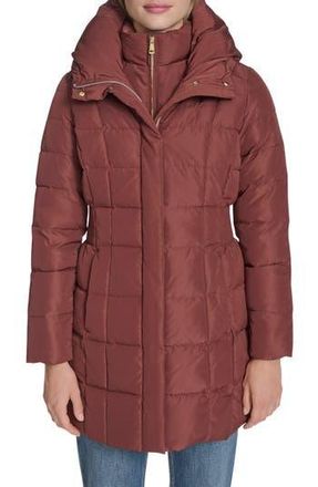 Cole Haan Cole Haan Hooded Down & Feather Jacket in Walnut at Nordstrom Rack, Size X-Large