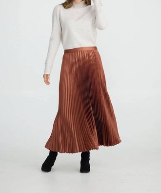 Brave & True Identity Flowy Skirt In Chestnut