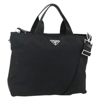 Prada Pre-owned Tote Bags, female, Black, Size: ONE SIZE Pre-owned Vintage Tote Bag