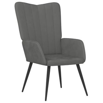 vidaXL Sill&oacute;n De Relax De Terciopelo Gris Oscuro Vidaxl
