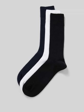 DillySocks Socken mit Strukturmuster Modell Ribbed Black im 3er-Pack in Black, Gr&ouml;&szlig;e 1