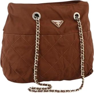 Prada Pre-owned Shoulder Bags, female, Brown, Size: ONE SIZE Pre-owned Vintage Shoulder Bag