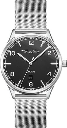 Thomas Sabo Code TS Zwart Zilver Horloge - Dames - Horloges - Grijs - ONE Size - Accessoires