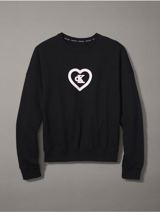 Calvin Klein Womens Calvin Klein 1996 V-Day Crewneck Sweatshirt - Black - XS