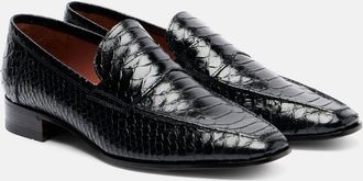 PARIS TEXAS Vincent croc-effect leather loafers