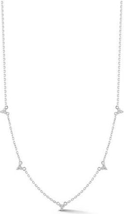 Glaze Jewelry Cubic Zirconia Station Chain Necklace in Silver at Nordstrom Rack