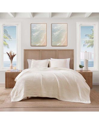 Tommy Bahama Ventura Solid Matelassé 100% Cotton Percale Quilt