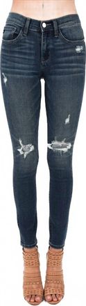 Judy Blue Bootyfull Destroyed Patch Skinny Jean - Plus In Blue