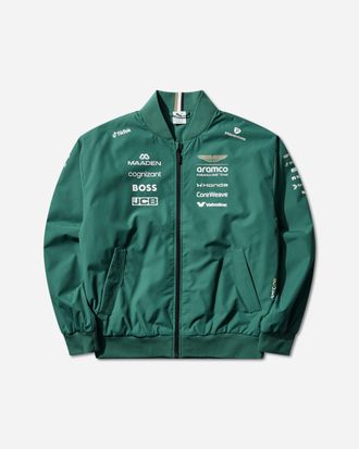 Puma Men s ASTON MARTIN ARAMCO F1 TEAM Replica Bomber Jacket Green Lux