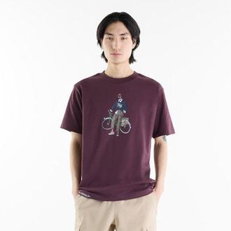 New Balance Uomo Varsity Bike T-Shirt in Marrone, Cotone, Taglia 2XL