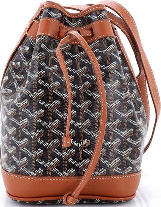 Goyard Petit Flot Bucket Bag Coated Canvas PM