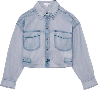Reiss Darcy Denim Print Top