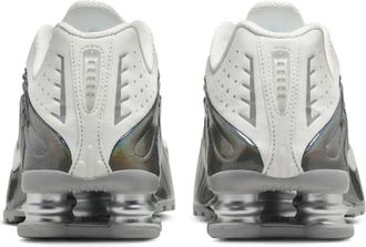 Nike Womens Shox R4 Sneakers White Perforated Leather