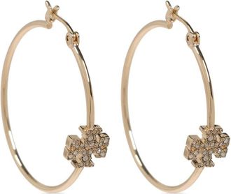 Tory Burch Orecchini con placca logo - Oro