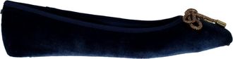 Birdies The Hummingbird Ballet Flat Ocean Velvet Bow LF-22354 Womens