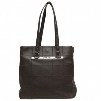 Chanel Brown Grained Calfskin Tote Bag (Pre-Owned)