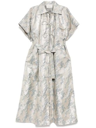 Shatha Essa Jurk met kwastjes - Blauw