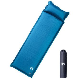 vidaXL Colch&oacute;n De Camping Autoinflable Con Almohada 1 Persona Turquesa Vidaxl