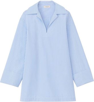 Lafayette 148 New York Cuffed Sleeve Popover Shirt
