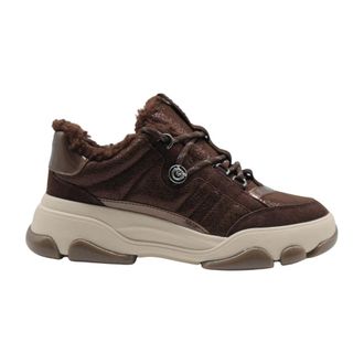 Pinko Pinko, Schoenen, Dames, Bruin, 37 EU, Leer, Athena 01 Sneaker