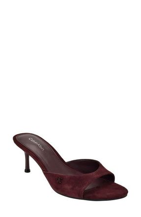 Calvin Klein Vixie Slide Sandal in Dark Red at Nordstrom, Size 6.5