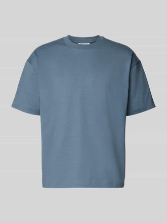 Marc O'Polo Denim Marc OPolo Denim Boxy Fit T-Shirt aus reiner Baumwolle in Rauchblau, Gr&ouml;&szlig;e XXL