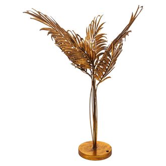 Wanderlust Deco L&aacute;mpara De Mesa De Metal Dorada 61x53x82