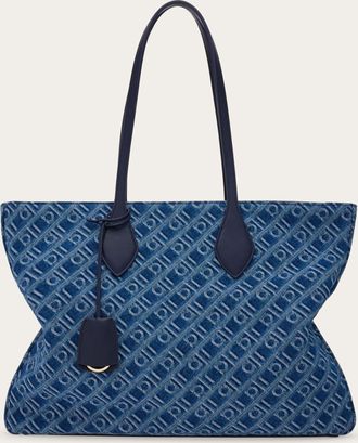 Ferragamo Donna Tote bag star-shaped Ferragamo Monogram (L) Blu