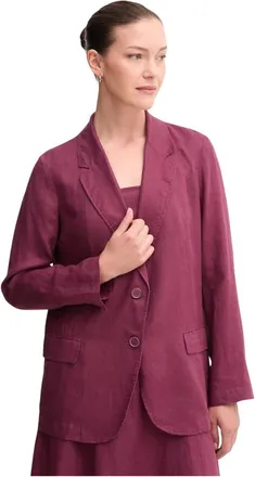 Benetton Blazer in Puro Lino - - Jackets - Donna - Marrone - M