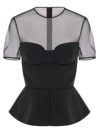Nensi Dojaka Black Tailored Bustier Top