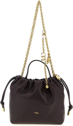 Chlo&eacute; Maroon Icons Shoulder Bag