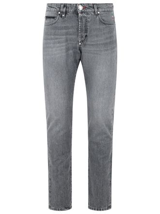 Philipp Plein Vaqueros Philipp Plein Straight de algod&oacute;n gris