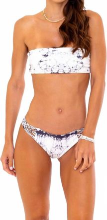 SOAH Womens Bandeau Bikini Top In Blue Haze