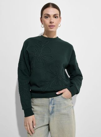 Icone Womens Embossed flowers sweatshirt
