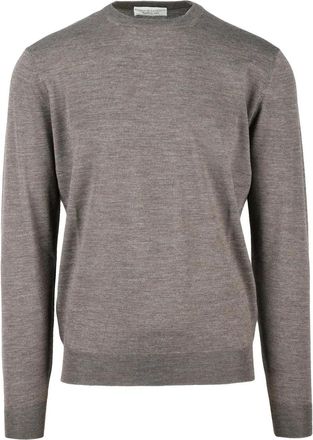 FILIPPO DE LAURENTIIS Merino Wool Crew Neck Sweater with Timeless Fit