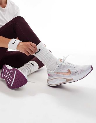Nike Journey Run - Sneakers bianche e viola-Bianco