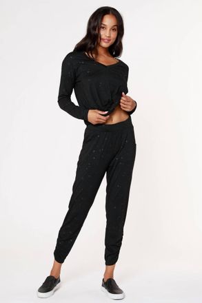 bobi Galaxy Print Pant In Black