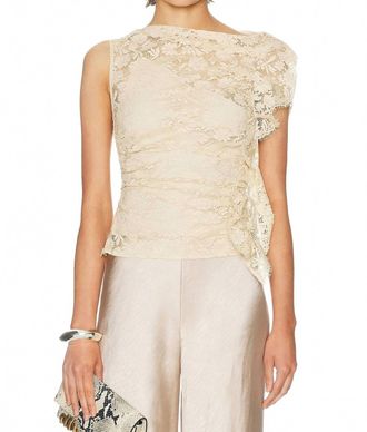 A.L.C. Astrid Lace Top In Crema Dolce