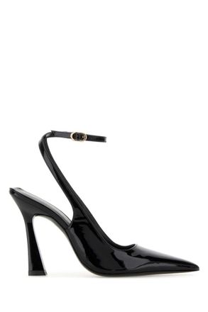 Stuart Weitzman Black Solid Pointed Toe Pumps