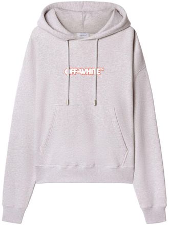 Off-white Felpa Round Logo Skate con cappuccio - Grigio